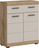 welltime Unterschrank SIENA 74cm 2 Türen 1 Schublade Beige/Schwarz Bild 2