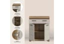 welltime Unterschrank SIENA 74cm 2 Türen 1 Schublade Beige/Schwarz Bild 3