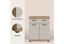 welltime Unterschrank SIENA 74cm 2 Türen 1 Schublade Beige/Schwarz Bild 4