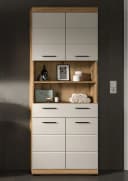 welltime Hochschrank SIENA Beige 4 Türen 1 Schubkasten 2 Fächer Bild 1