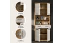 welltime Hochschrank SIENA Beige 4 Türen 1 Schubkasten 2 Fächer Bild 3