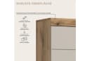 welltime Hochschrank SIENA Beige 4 Türen 1 Schubkasten 2 Fächer Bild 5