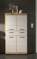 welltime Midischrank SIENA 74cm 4 Türen 1 Schublade Eiche/Kaschmir Bild 1