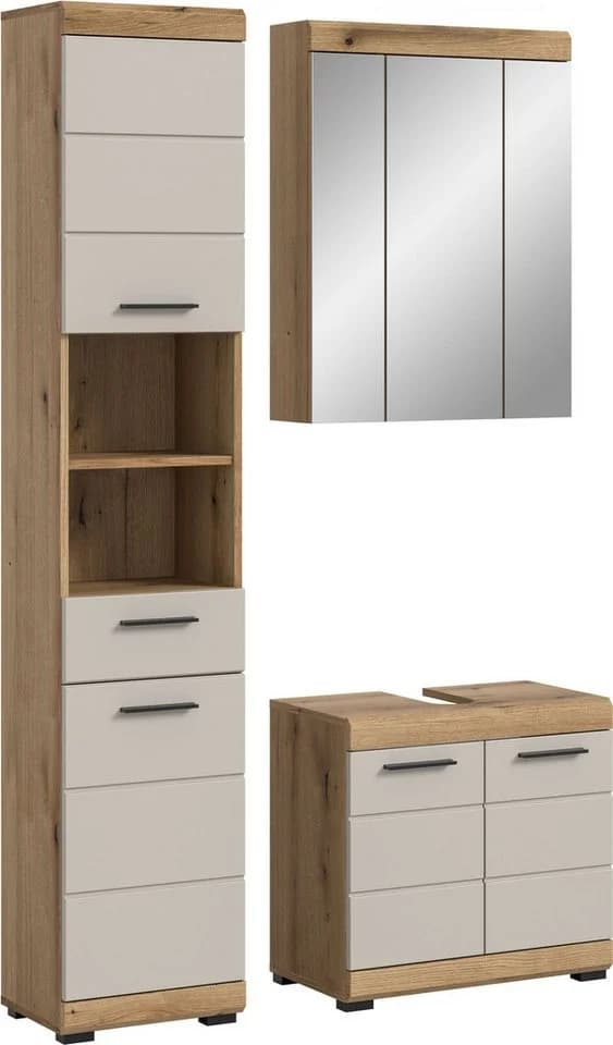 WELLTIME Badmöbel-Set Siena 3-teilig Evoke Oak Nachbildung - Bild 2