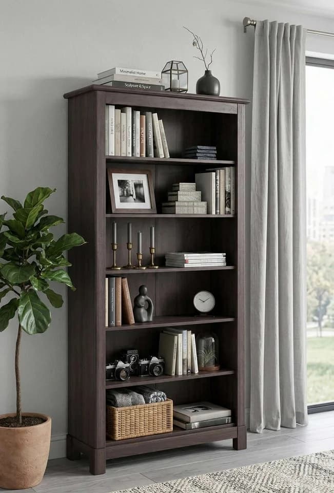 Bücherregal OTTO HOME Rauna dunkelbraun Massivholz Kiefer - Bild 2