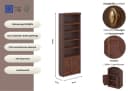 Bücherregal Massivholz 2 Türen 80x29x220 cm OTTO HOME Bild 3