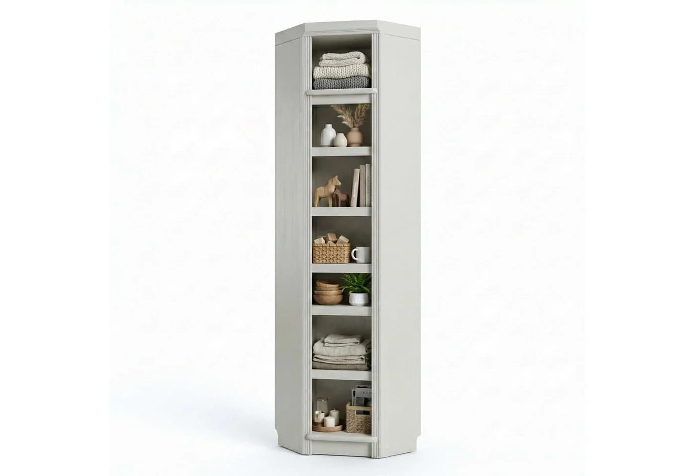 Eckregal OTTO HOME Soeren Regal Höhe 220 cm Kiefer FSC cremeweiß - Bild 5