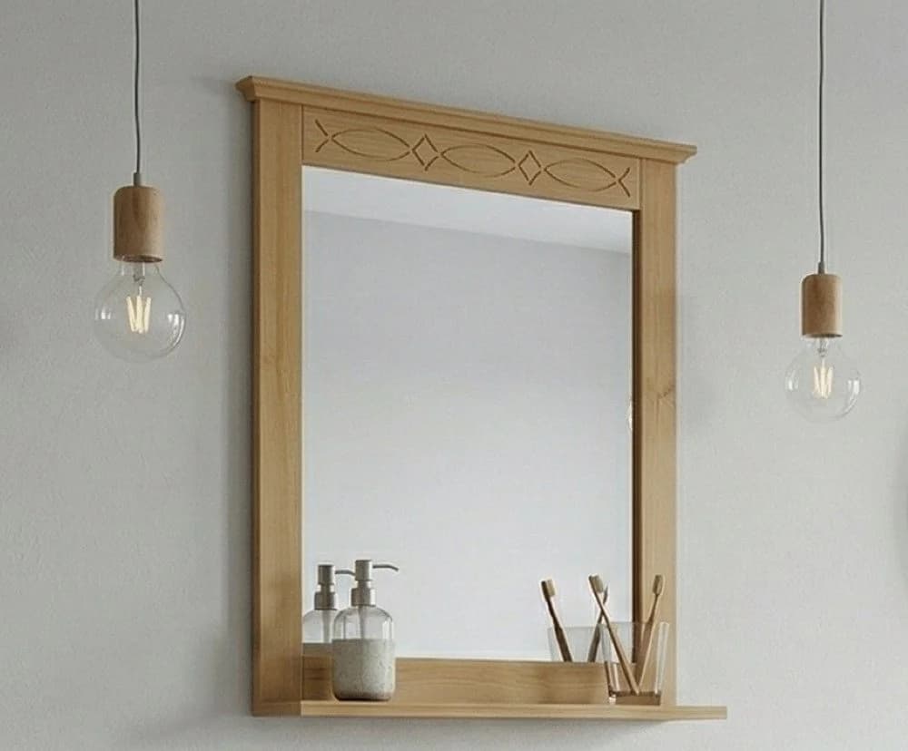 Spiegel OTTO HOME 'Indra' - Massivholz Spiegel natur 63x78cm - Bild 2