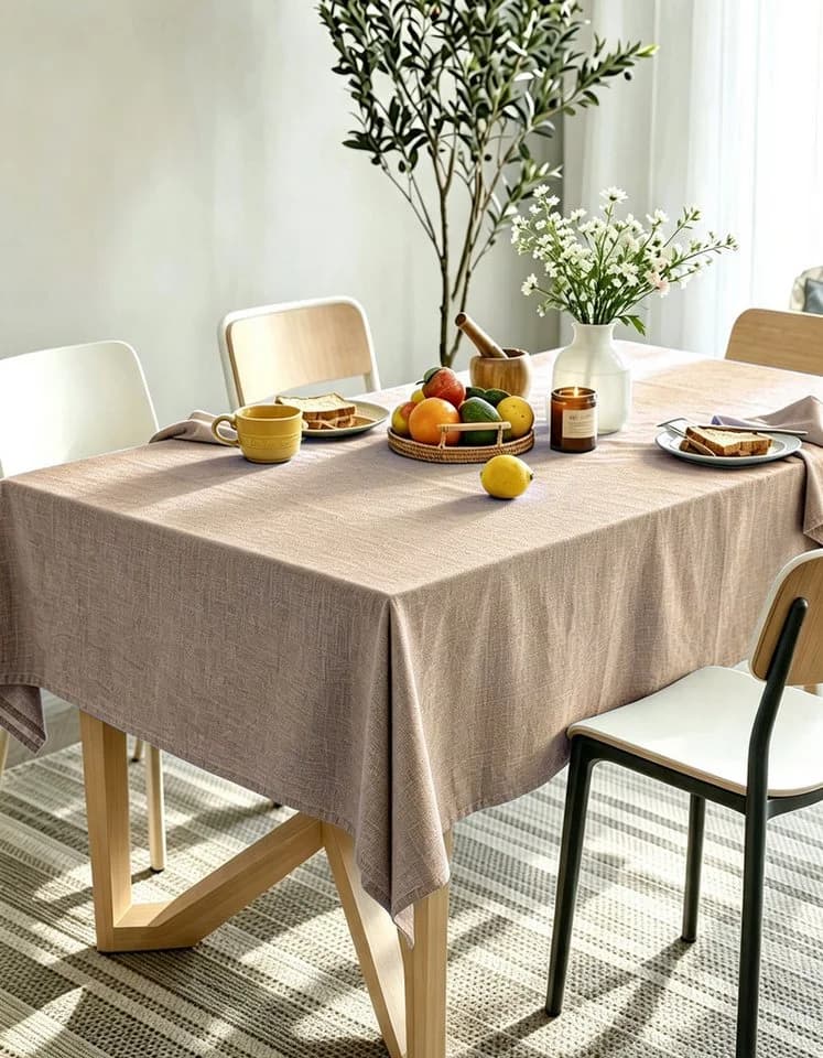 OTTO home Tischdecke Ozzie Grau Leinenoptik Formstabil