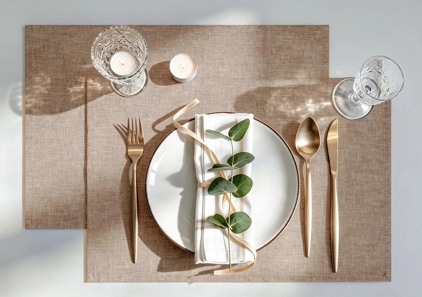 OTTO home Platzset Ozzie Leinenoptik Grau 2er Set - Bild 2