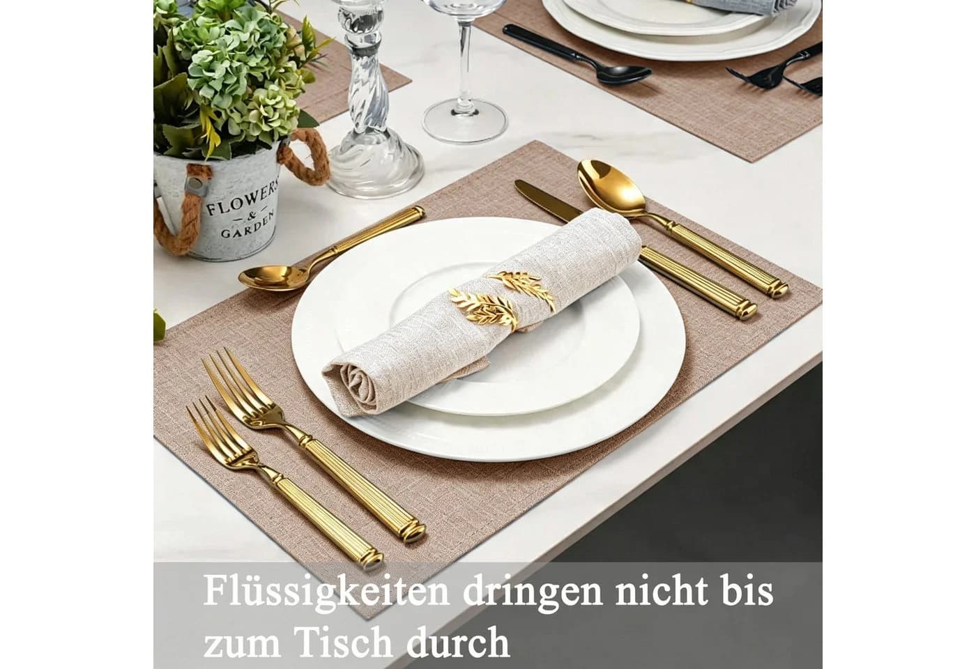 OTTO home Platzset Ozzie Leinenoptik Grau 2er Set - Bild 3