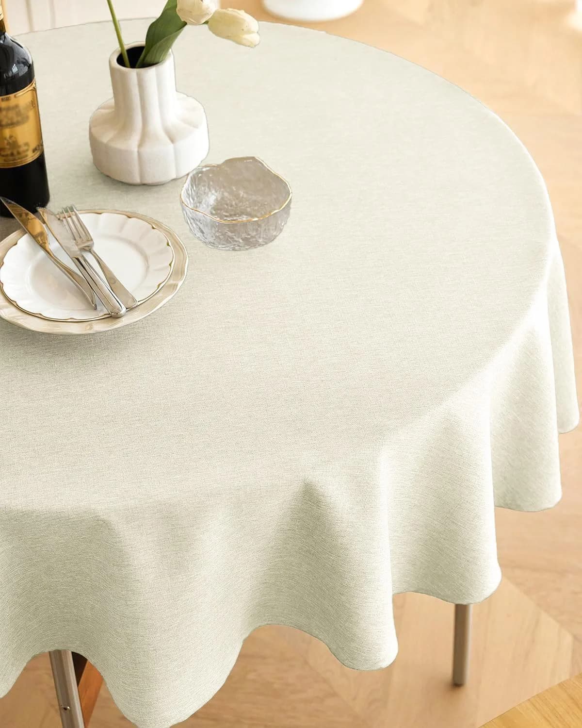 Tischdecke OTTO HOME Ozzie Rund Beige Polyester 160cm