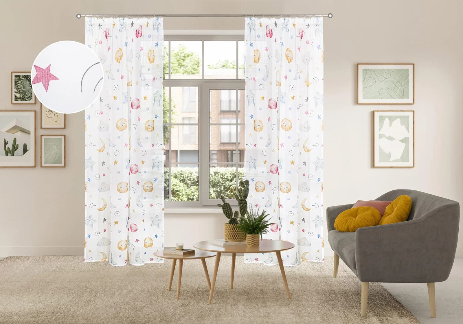 OTTO HOME Gardine Morgann Bunt Polyester Kräuselband