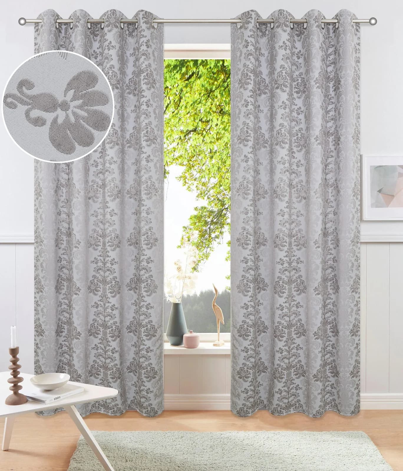 OTTO HOME Verdunkelungsvorhang Mannfred Grau 130x175cm Polyester