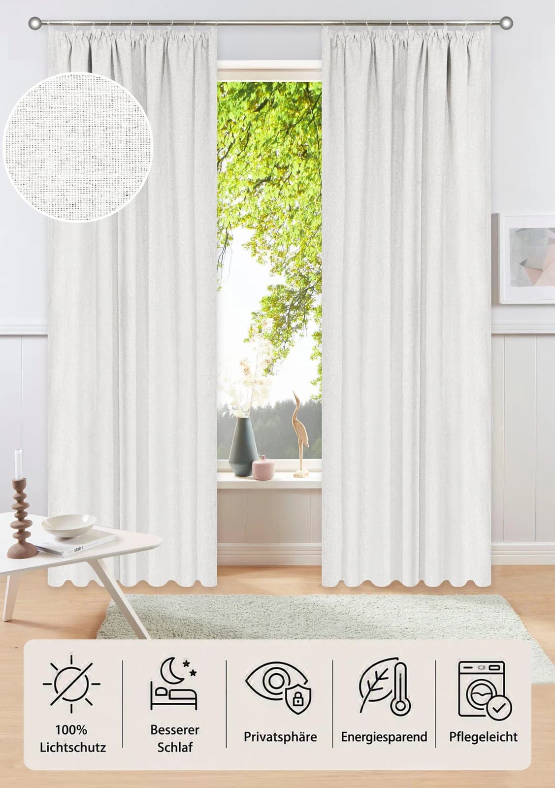 OTTO HOME Verdunkelungsvorhang Onnika Beige 100% Polyester