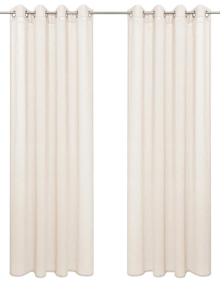 OTTO home Gardine Kyllo 2er-Pack Beige Polyester Leinen-Look