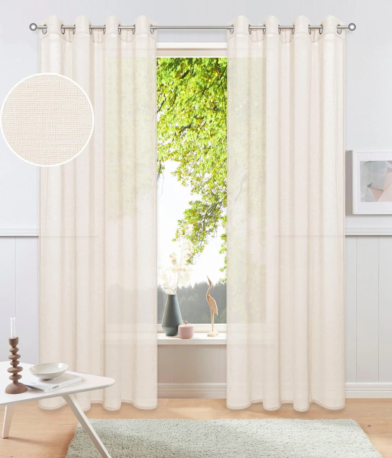 OTTO HOME Gardine "Kyllo" Beige 2er-Pack Polyester