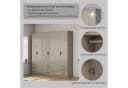 OTTO home Kleiderschrank Trento Grau 6 Türen 9 Schubladen Hochglanz Bild 4