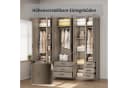 OTTO home Kleiderschrank Trento Grau 6 Türen 9 Schubladen Hochglanz Bild 5