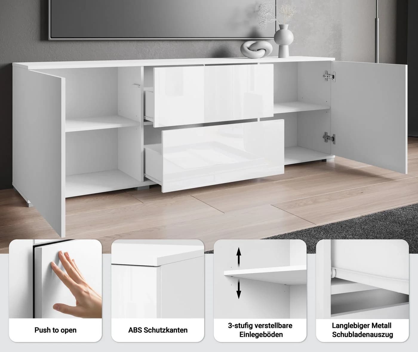 OTTO home Lowboard Kenia 180 cm Breite - Bild 3