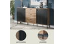 INOSIGN Sideboard TREVERK Schwarz Nox Oak Nachbildung Bild 3