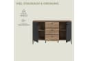 INOSIGN Sideboard TREVERK Schwarz Nox Oak Nachbildung Bild 5