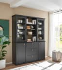 Buffet HOME AFFAIRE "Lincoln" Landhausstil Schwarz Matt Bild 1
