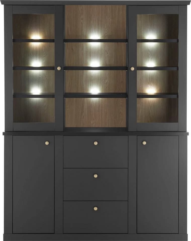 Buffet HOME AFFAIRE "Lincoln" Landhausstil Schwarz Matt - Bild 3