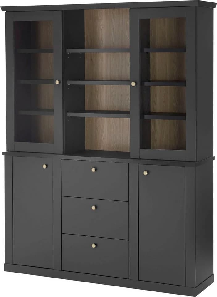 Buffet HOME AFFAIRE "Lincoln" Landhausstil Schwarz Matt - Bild 4