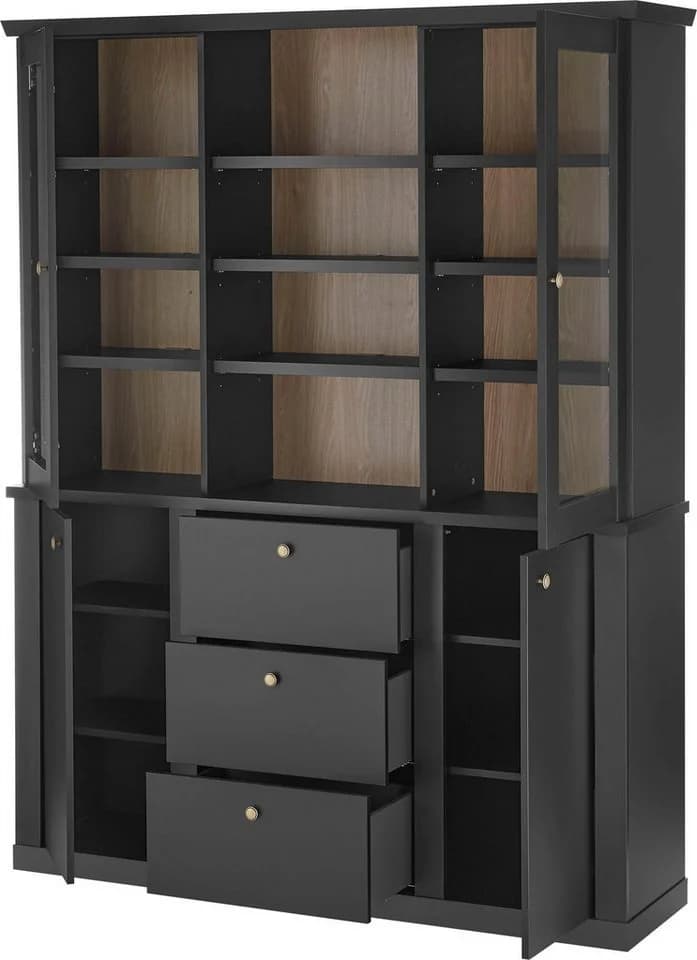 Buffet HOME AFFAIRE "Lincoln" Landhausstil Schwarz Matt - Bild 5