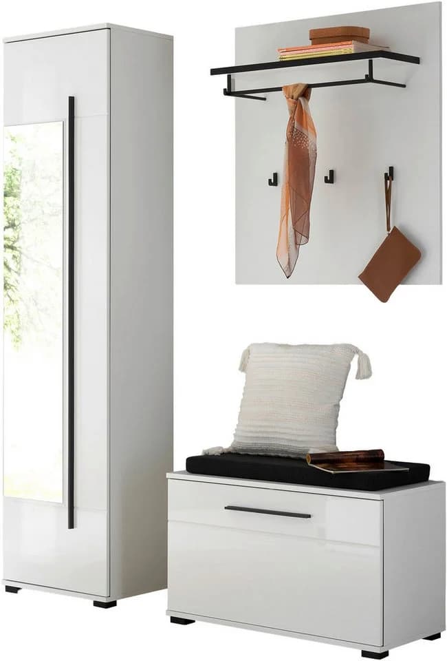 Garderoben-Set HOME AFFAIRE Cantara, weiß, B:140cm H:201cm T:39cm - Bild 2