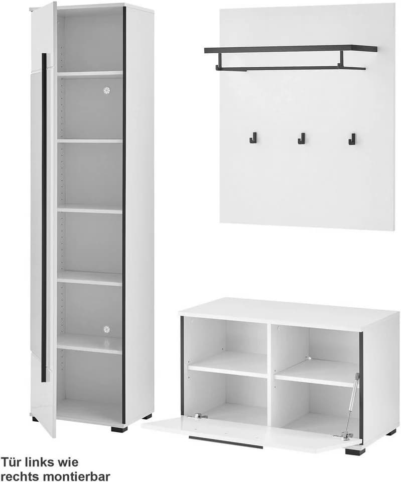 Garderoben-Set HOME AFFAIRE Cantara, weiß, B:140cm H:201cm T:39cm - Bild 4
