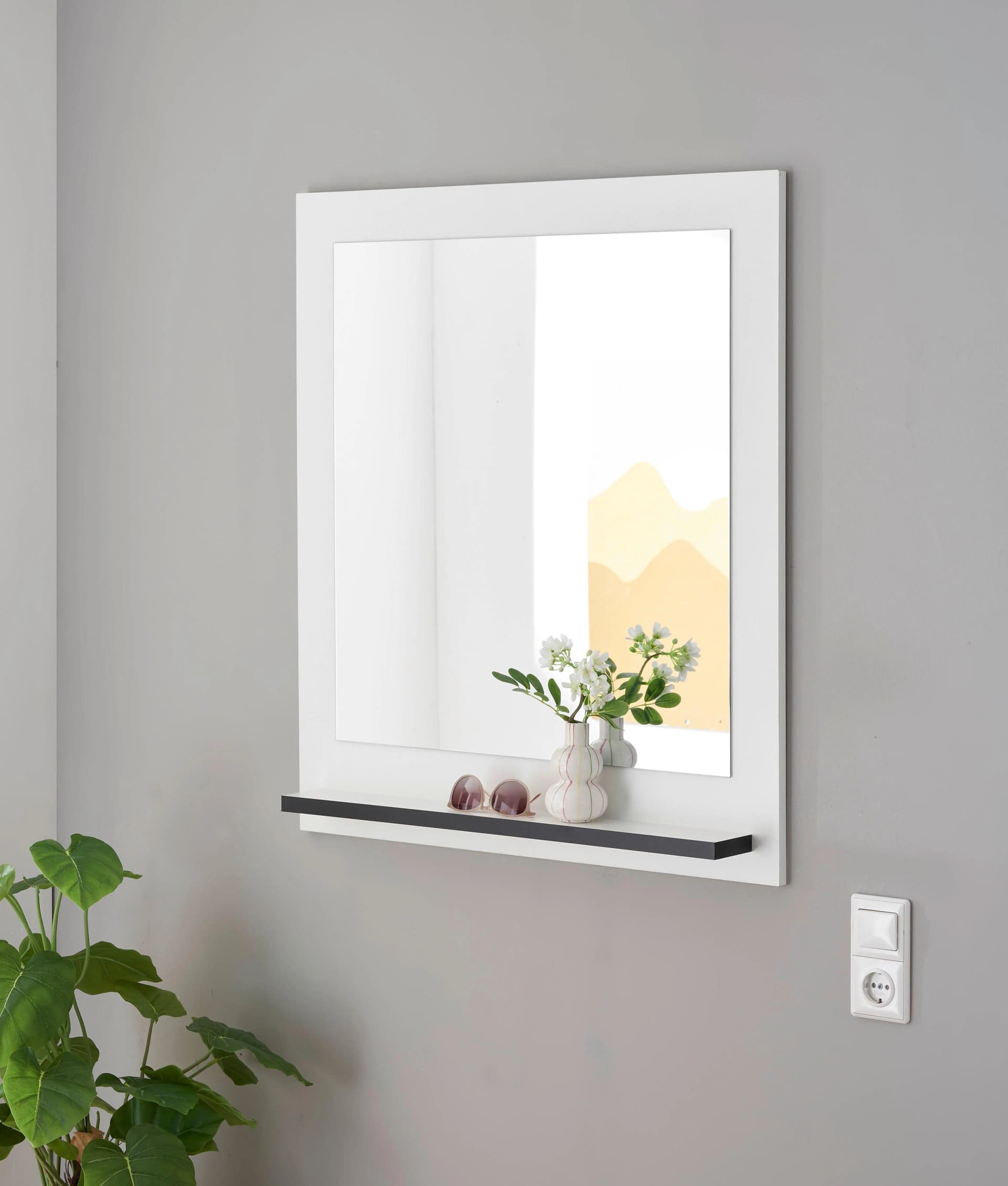 Garderobenspiegel Cantara HOME AFFAIRE Weiß 79x89cm