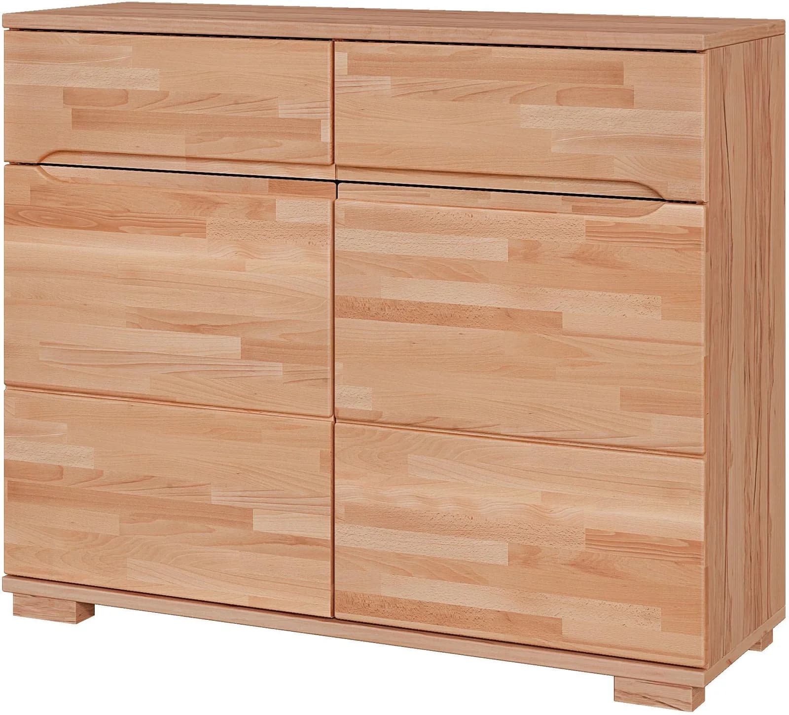Home Affaire Sideboard VETRO 100cm weiß Massivholz Fronten - Bild 5