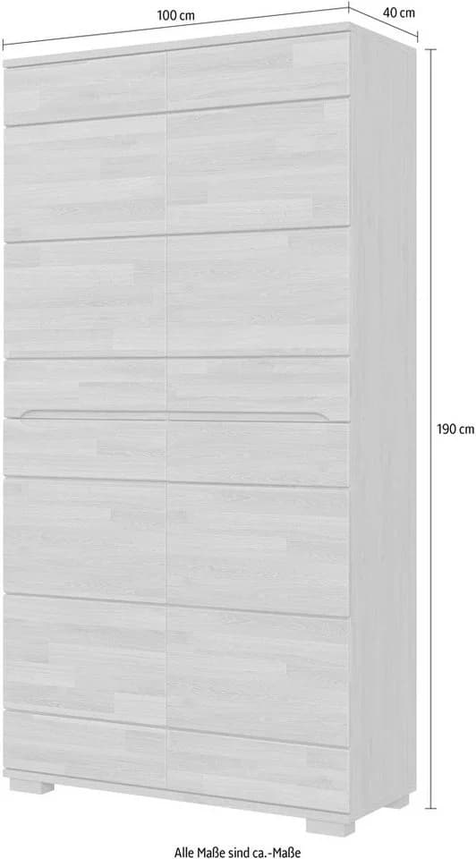 Home affaire Mehrzweckschrank VETRO 7 Fächer Landhausstil Eiche - Bild 4