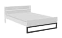Massivholzbett Industrial Design mit Regal weiß/schwarz Bild 5