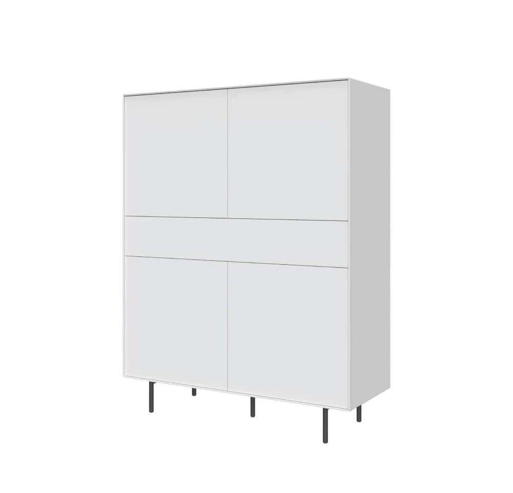 LeGer Home Essentials Highboard Weiß Matt Push-to-open
