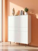 LeGer Home Essentials Highboard Weiß Matt Push-to-open Bild 2