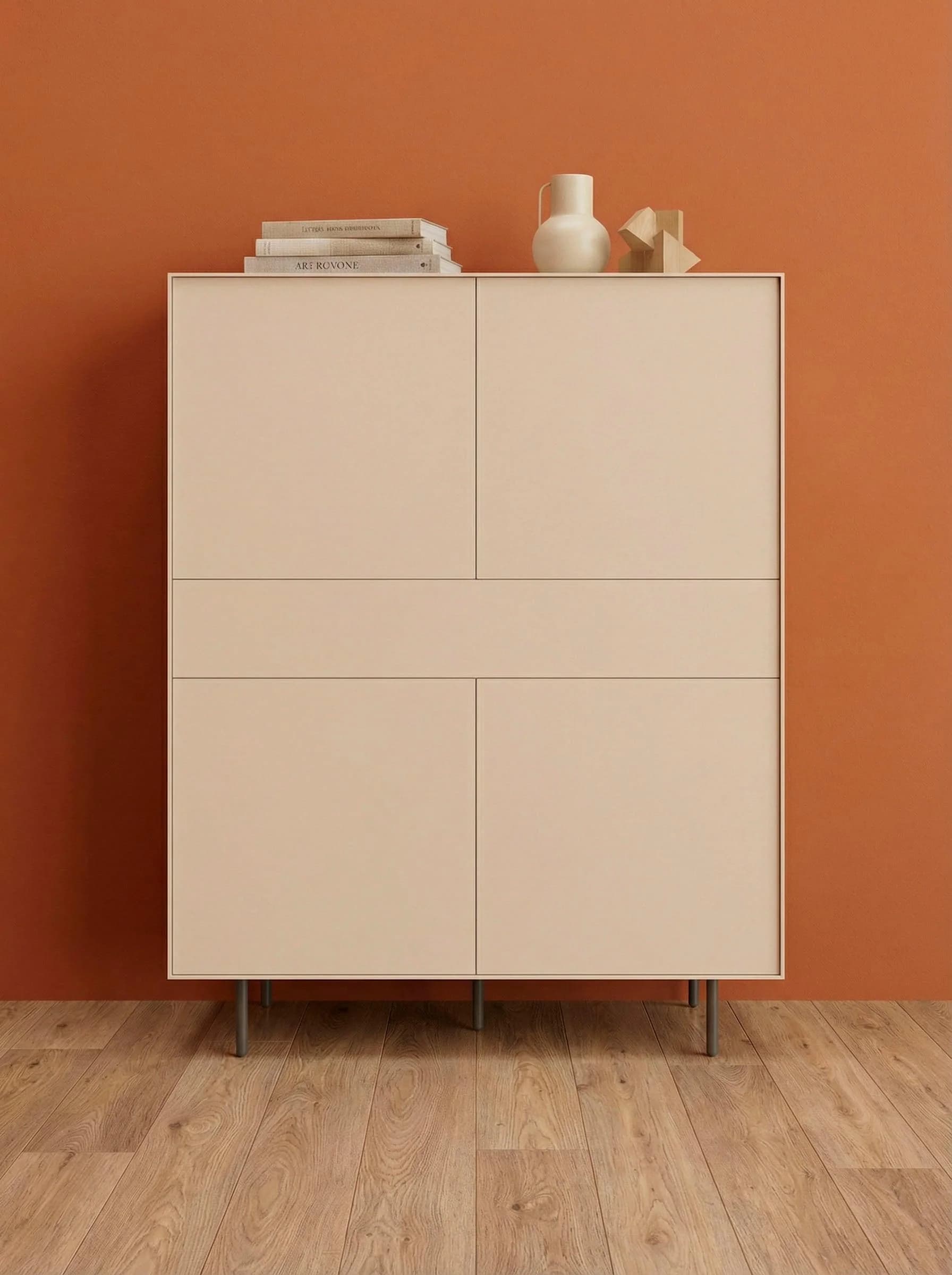 LeGer Home Highboard Essentials Kaschmir Push-to-open
