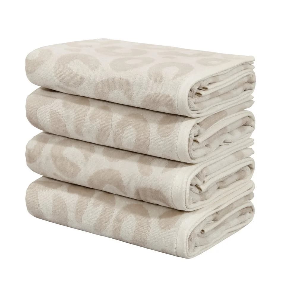 OTTO home Handtuch Set Anna Leopardenmuster 4-tlg. 50x100cm Baumwolle - Bild 2