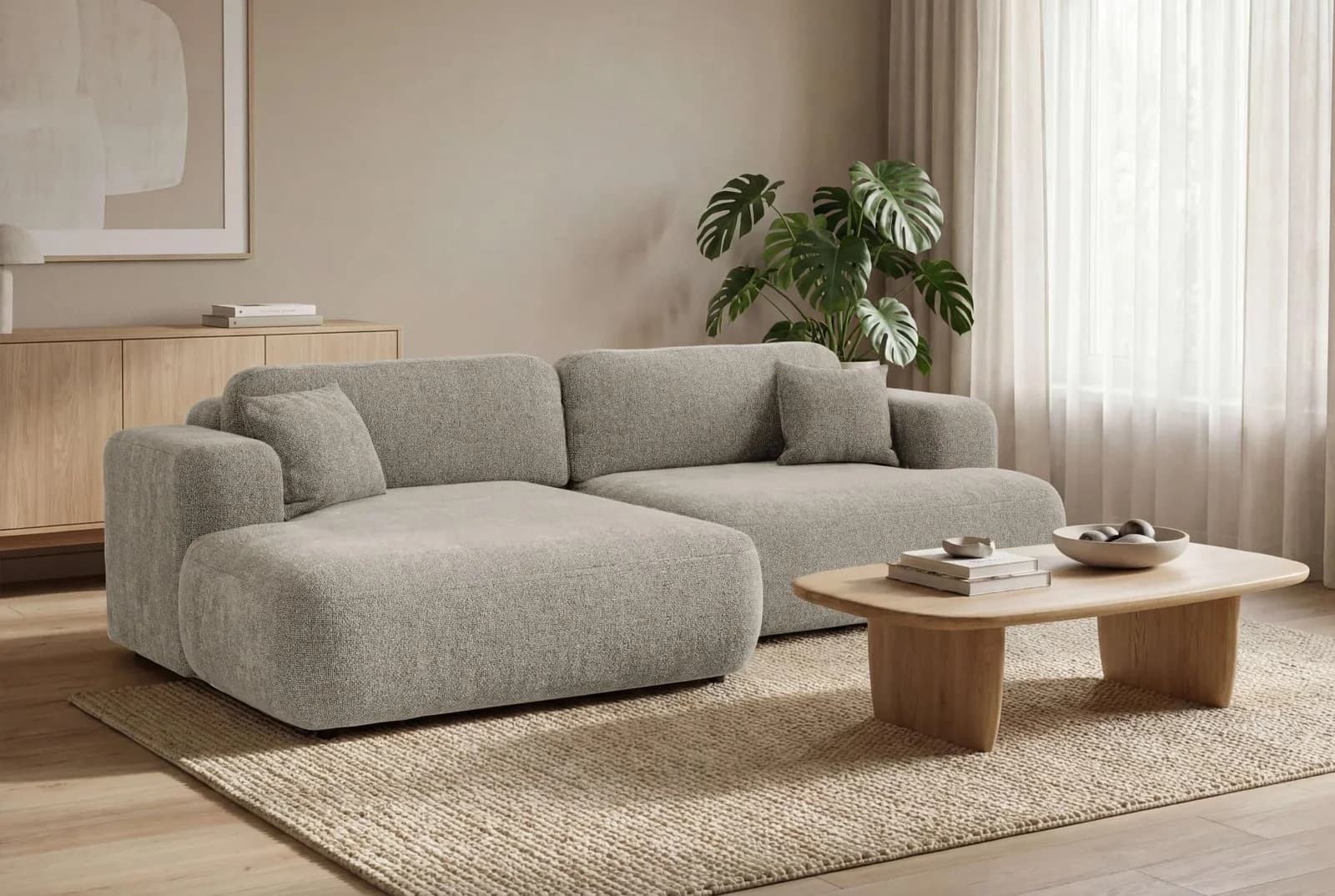 OTTO HOME Ecksofa VEEVIA L-Form Schlafsofa Taupe
