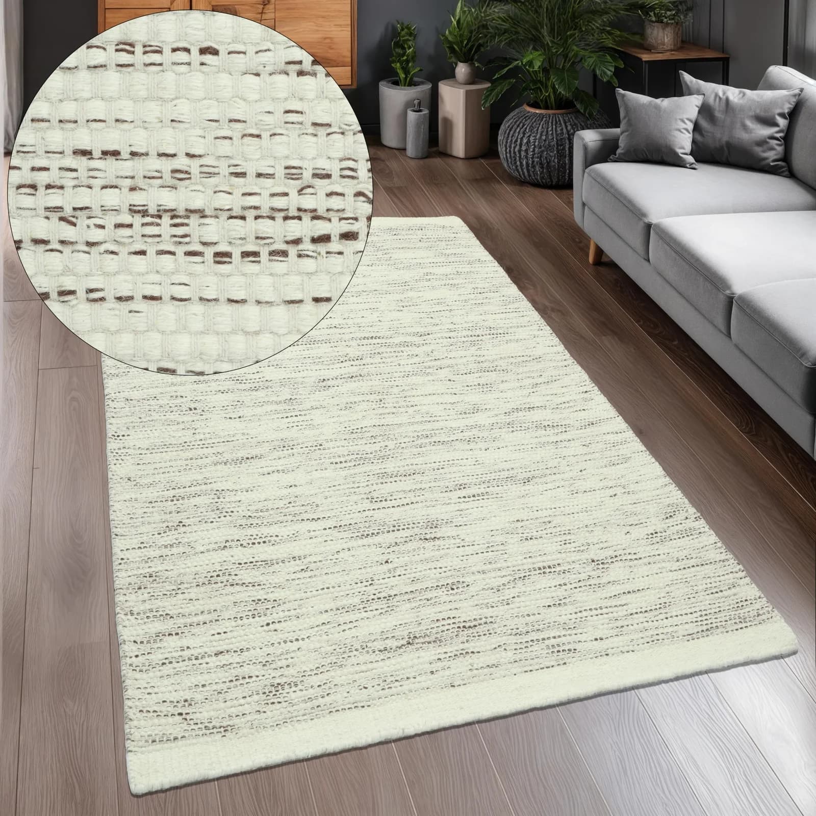 Teppich OTTO HOME Lirra Creme Beige 240x320 cm Handgewebt