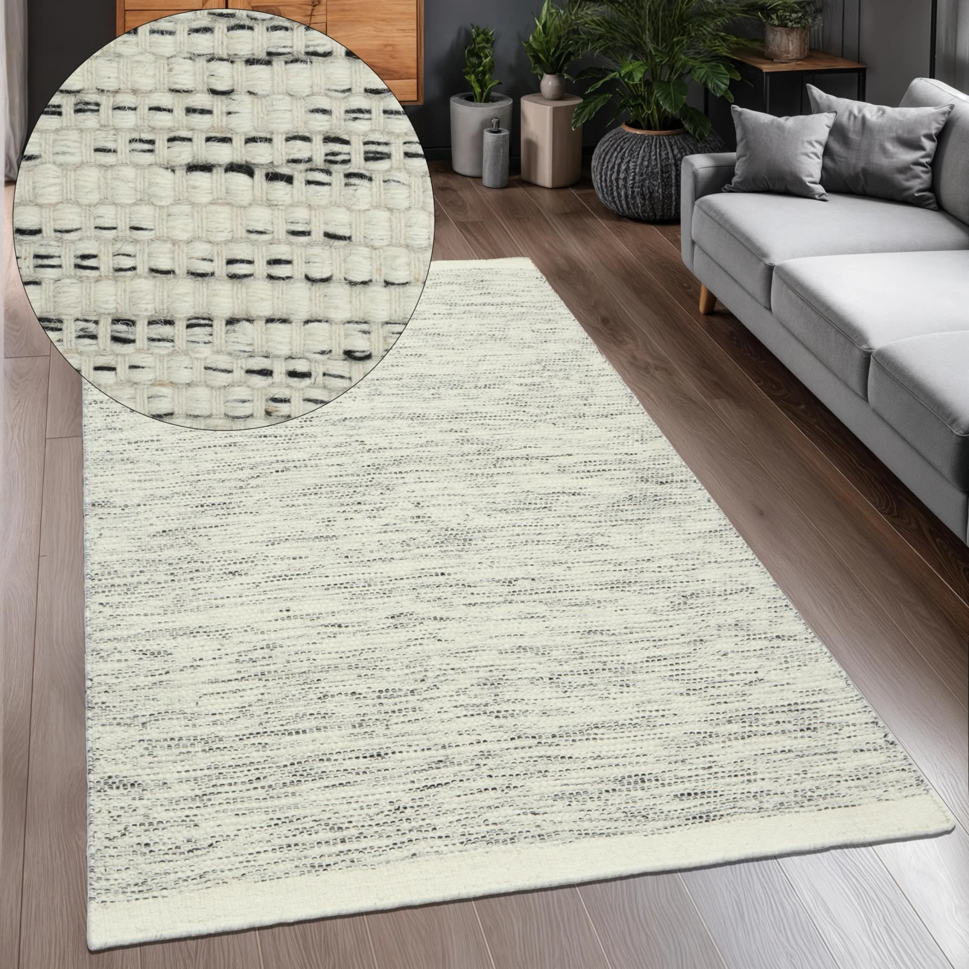 OTTO HOME Teppich Lirra Creme/Schwarz 300x400 cm