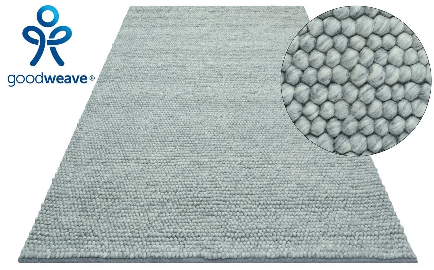 OTTO home Wollteppich Wolly Grau Uni 14mm