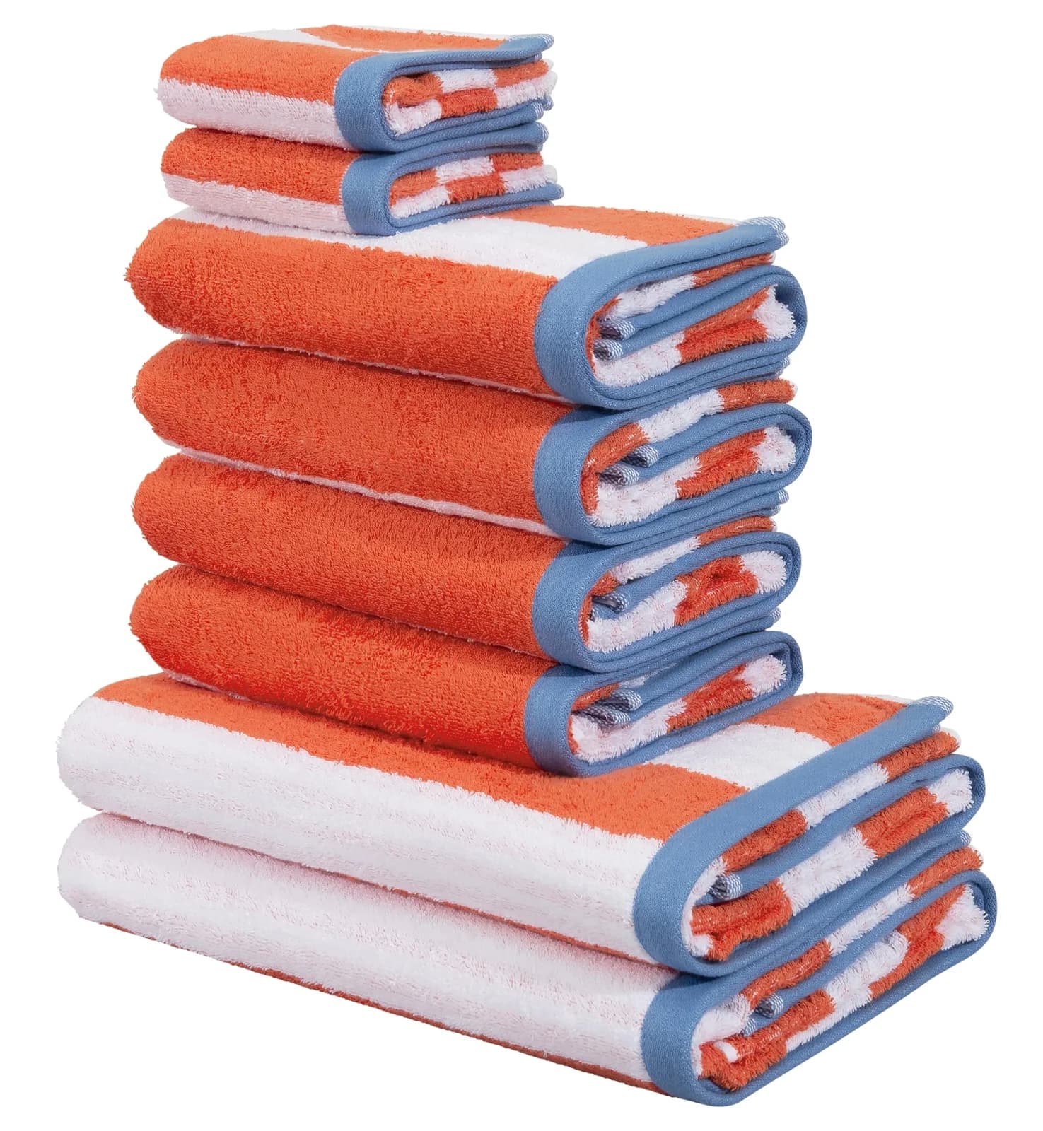 OTTO HOME Elenna Handtuchset 8-tlg. Orange 100% Baumwolle Frottier
