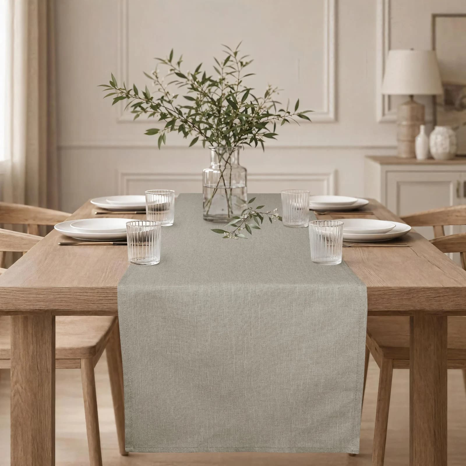OTTO HOME Tischläufer Josée wasserabweisend Beige Polyester