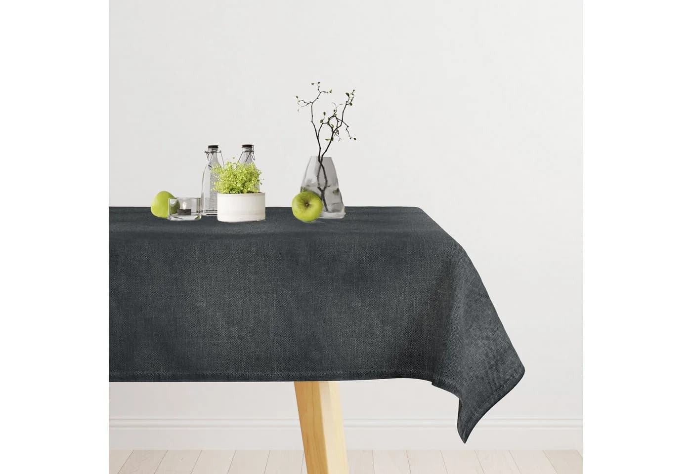 OTTO home Tischdecke Josée wasserabweisend grau Leinenoptik