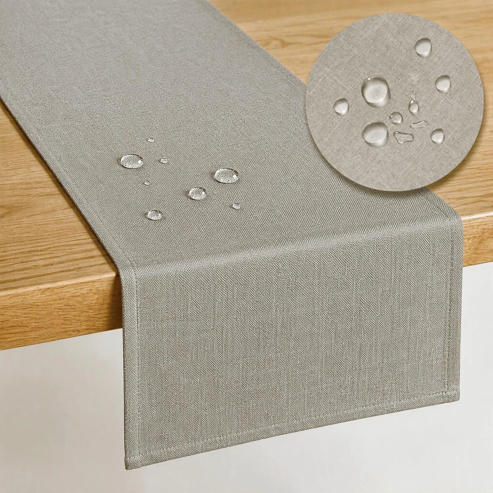 Tischläufer Josée wasserabweisend Beige Polyester