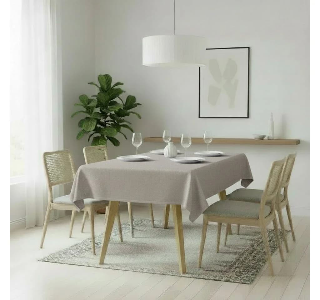OTTO home Tischdecke Josée wasserabweisend Leinenoptik beige - Bild 2