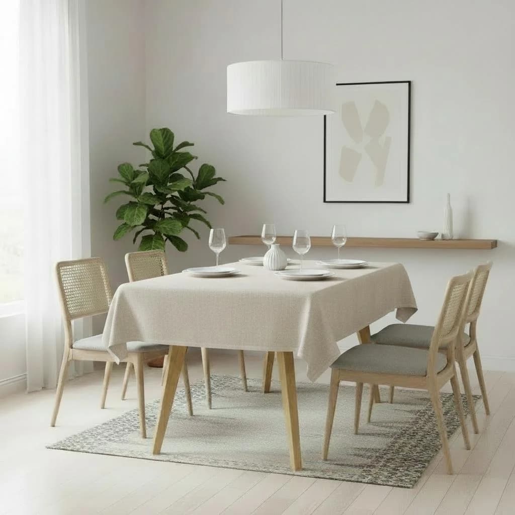 Tischdecke Josée Beige Wasserabweisend Leinenoptik OTTO home
